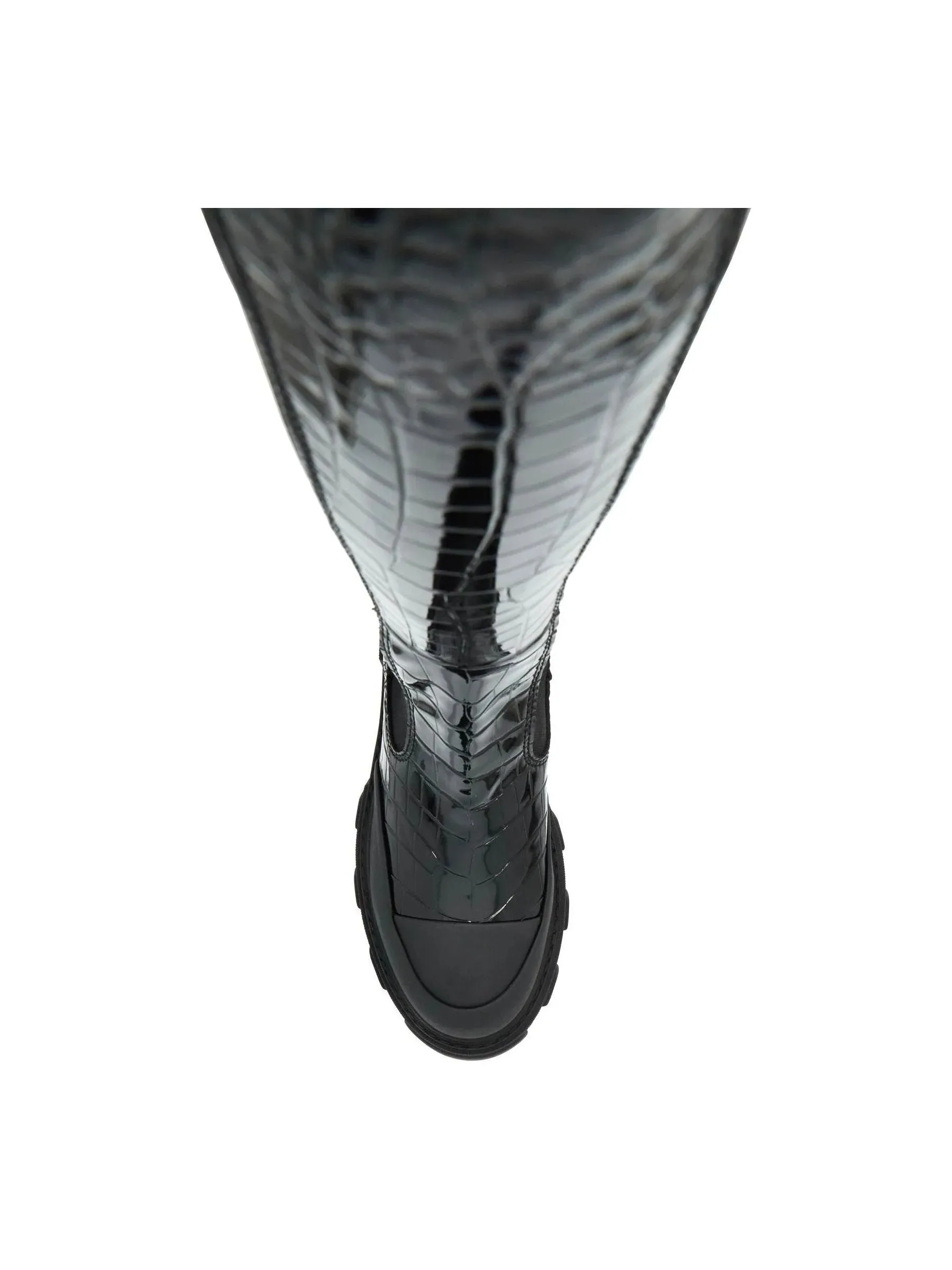 Croc-Embossed Chelsea Boots