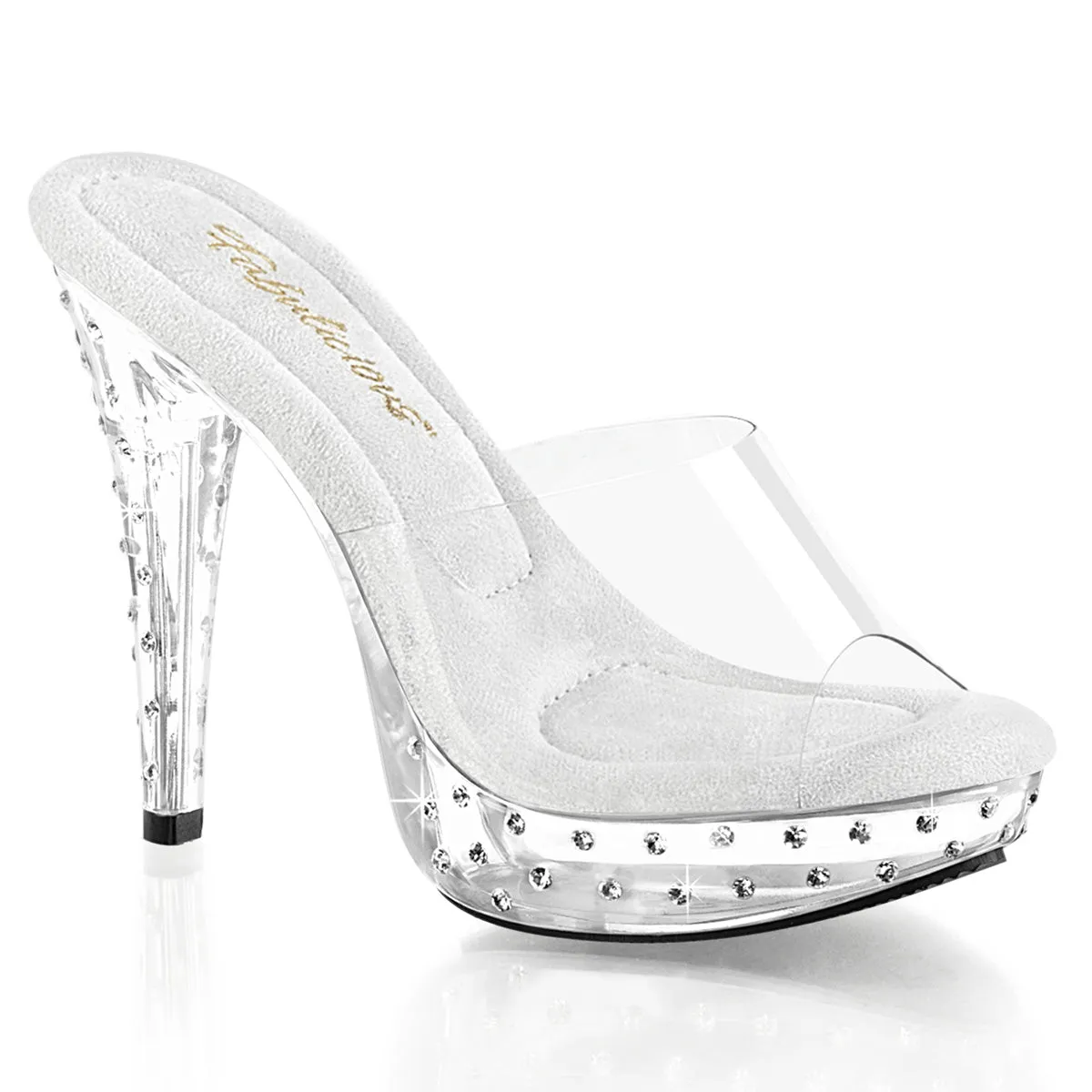Fabulicious Cocktail 501SDT Womens 5 Inch Heel, Bikini Posing Competition Slip-On Mules
