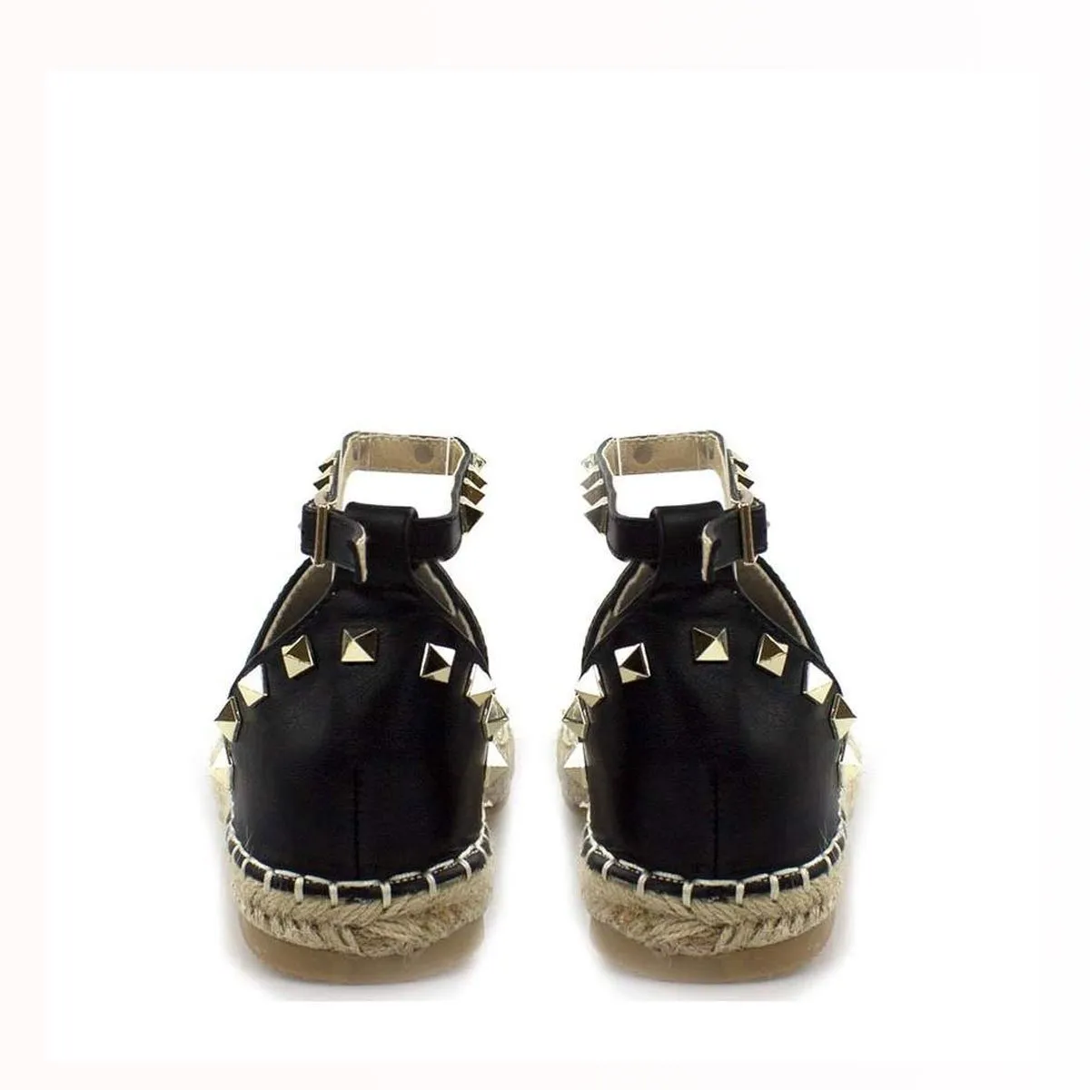 KAMILA Ankle Strap Studded Espadrille