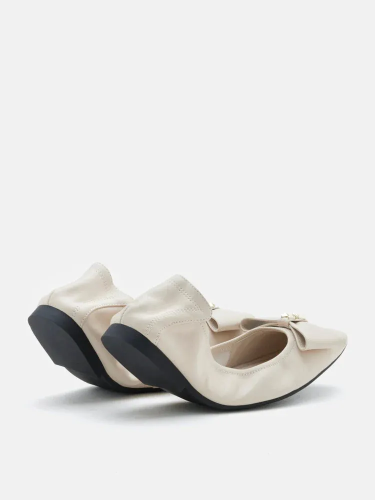 Madeline Studded Bow Foldable Flats