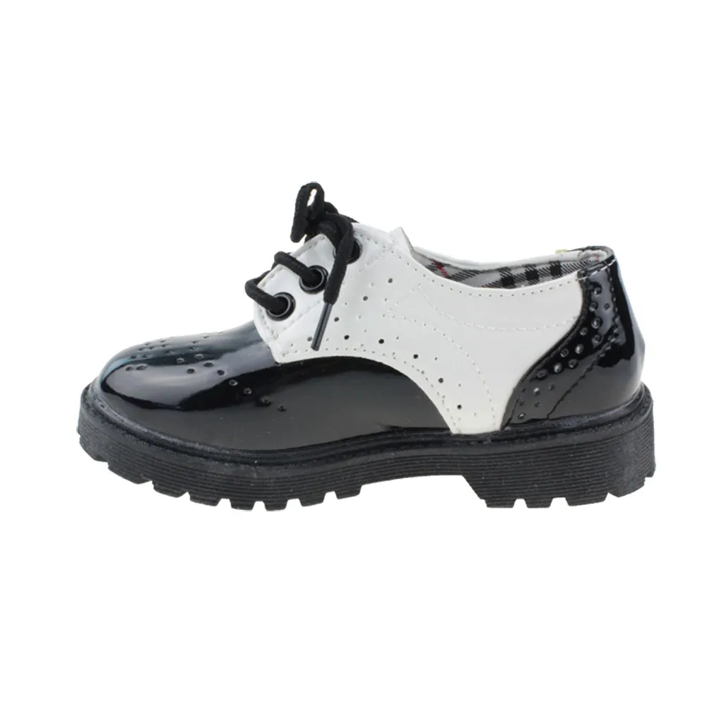 Maxu Children's Oxford Dress Shoes Lace Up(Toddler/Little Kid/Big Kid)