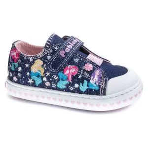 Pablosky Girls Shoe 975620 Canvas Navy Glitter