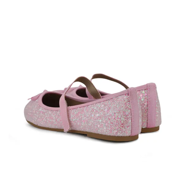 PINK SPARKLE BALLET FLATS
