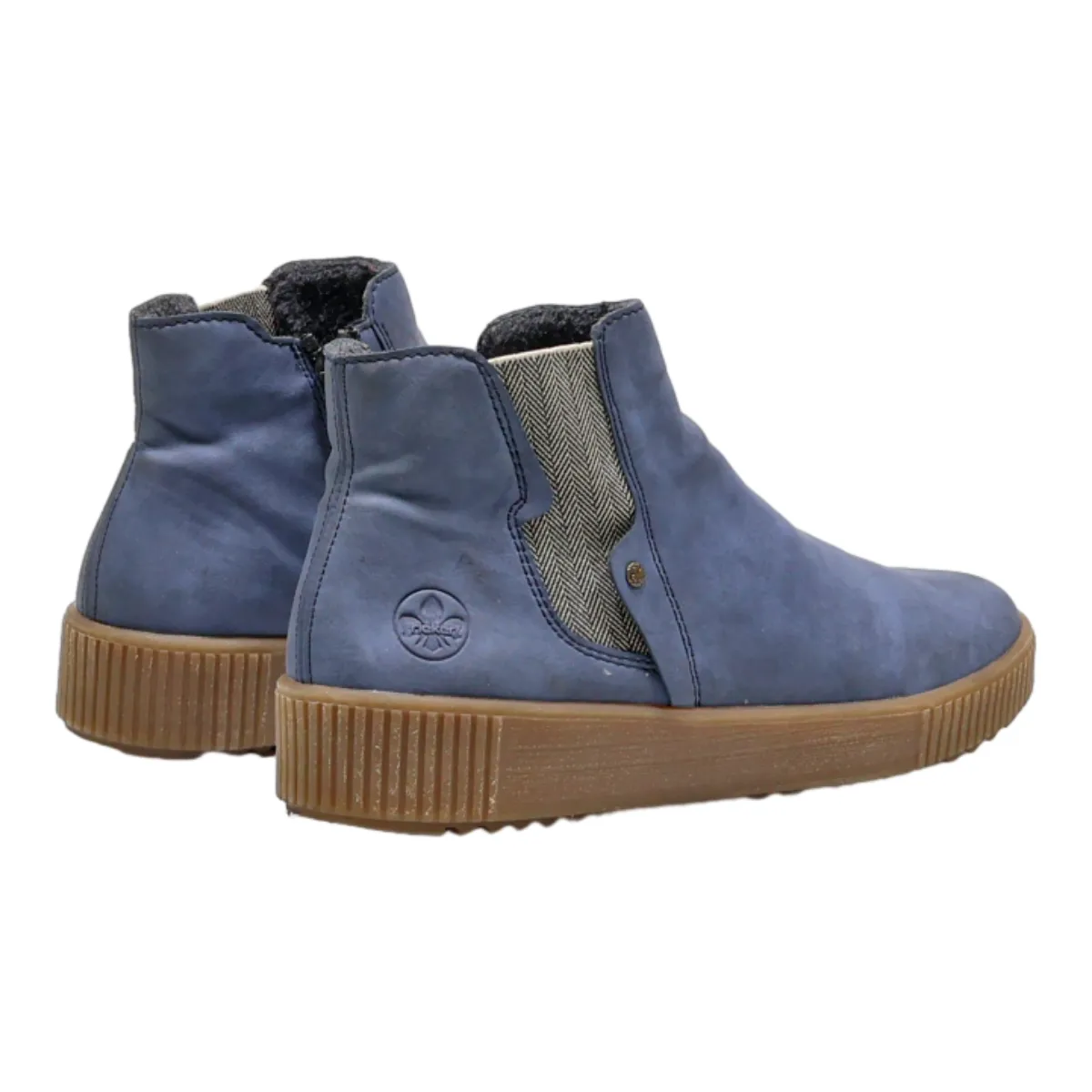 RIEKER Chukka Boots Blue Leather Womens UK 6