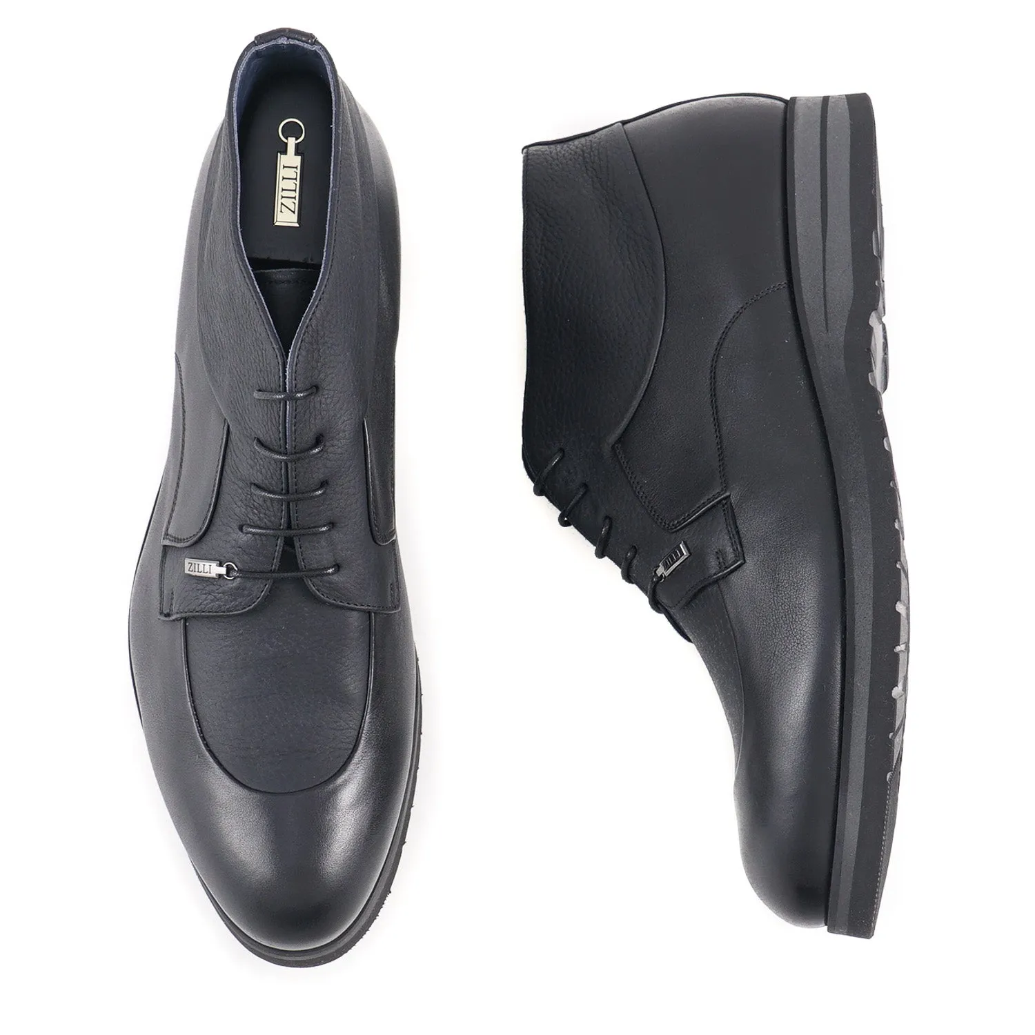Zilli Matte and Satin Calf Ankle Boots